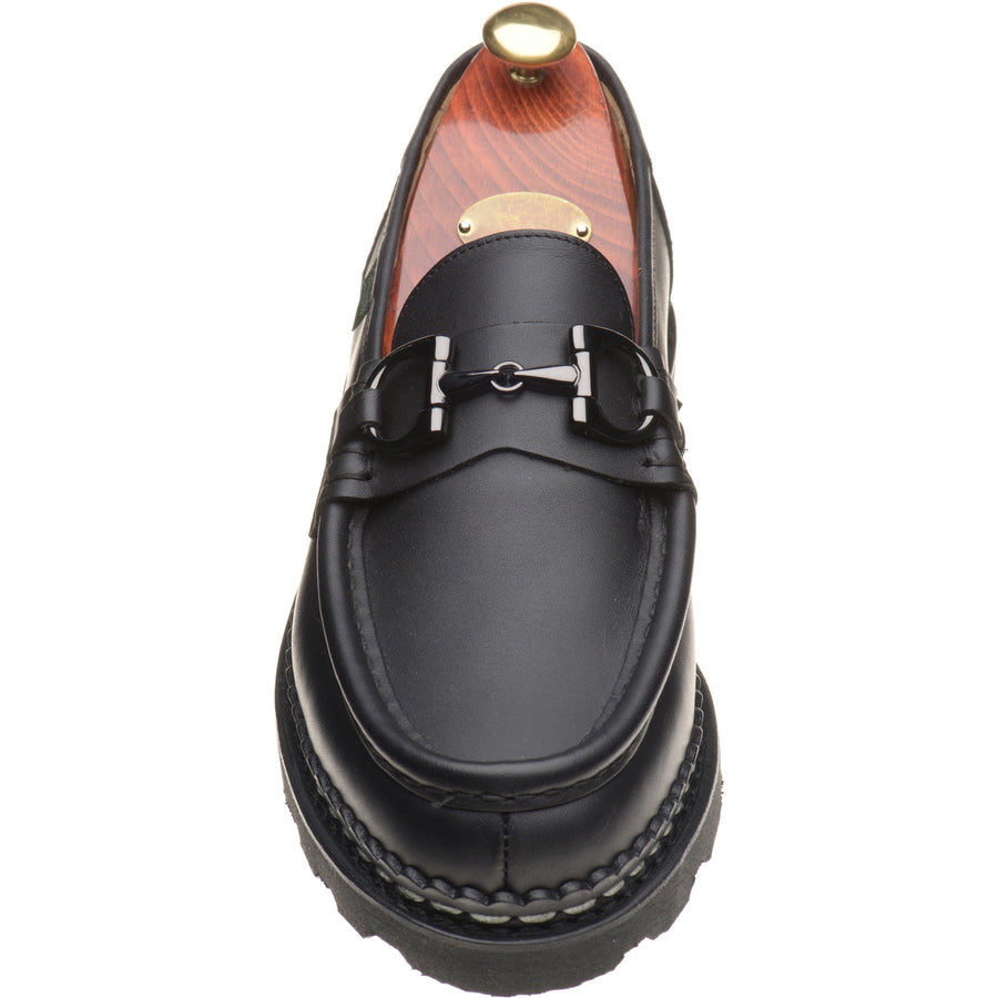 Product image for Paraboot Reims Mors mens rubber-soled loafers in lisse noir black