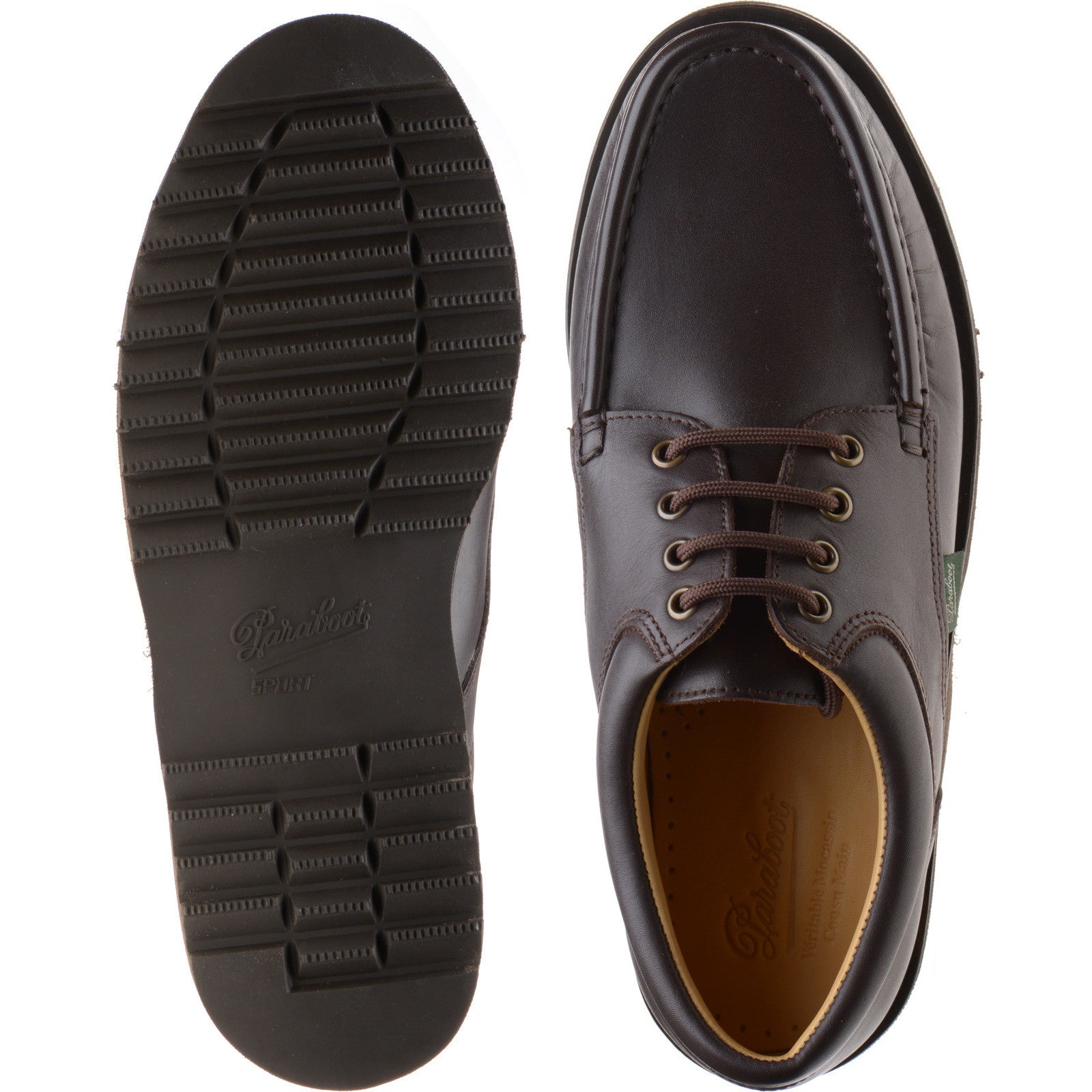 Paraboot Thiers mens rubber-soled Derby shoes in kenya dark brown