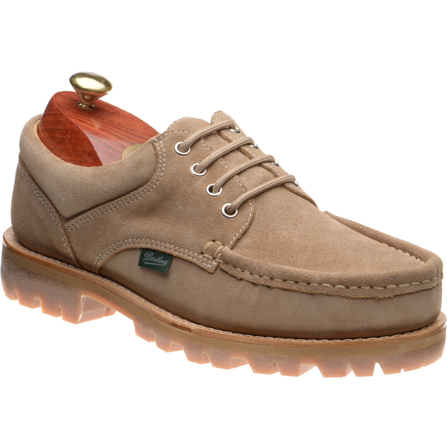 Product image for Paraboot Thiers mens rubber-soled Derby shoes in velours muscade