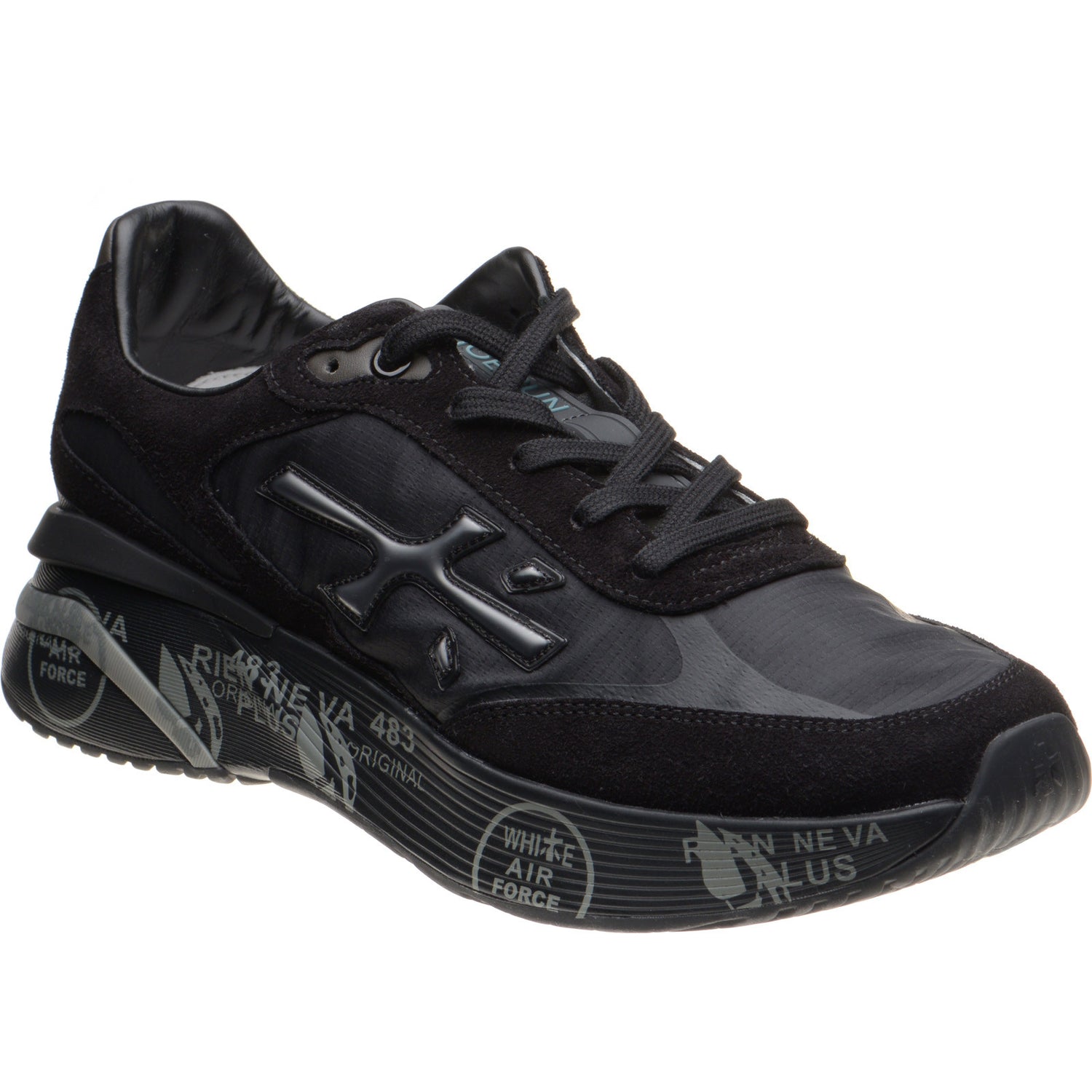 Product image for Premiata Moerun mens rubber-soled trainers in black