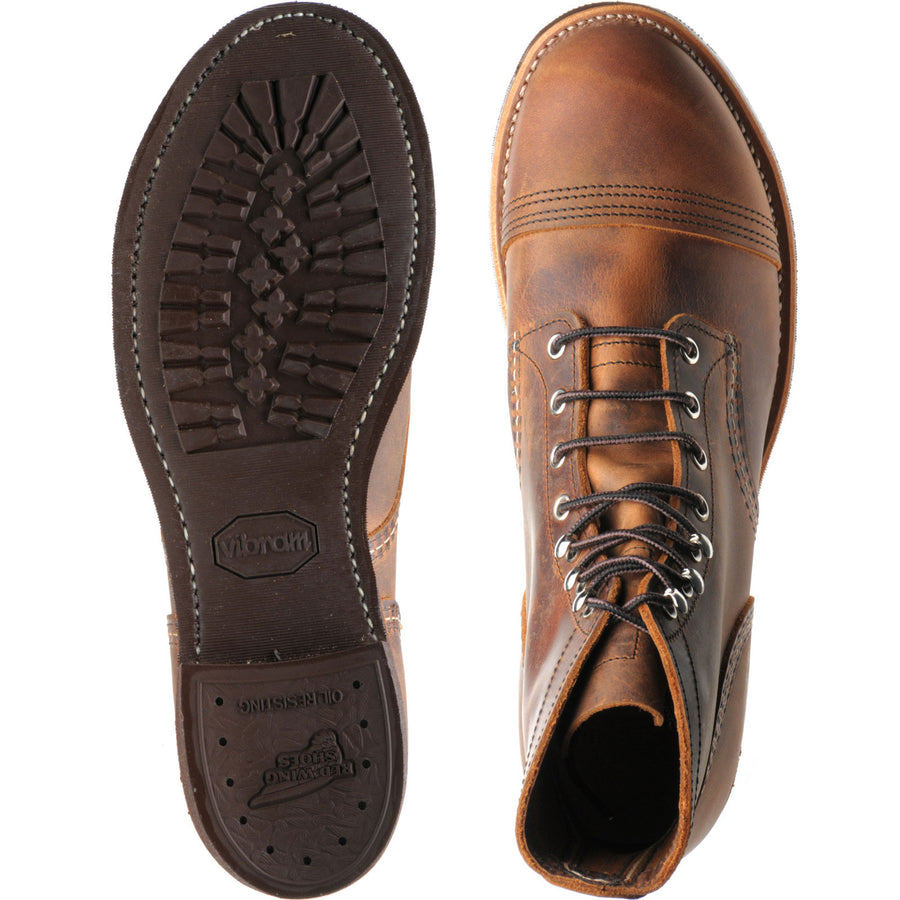 Product image for Red Wing Iron Ranger mens rubber-soled boots in copper rough and tough (second)