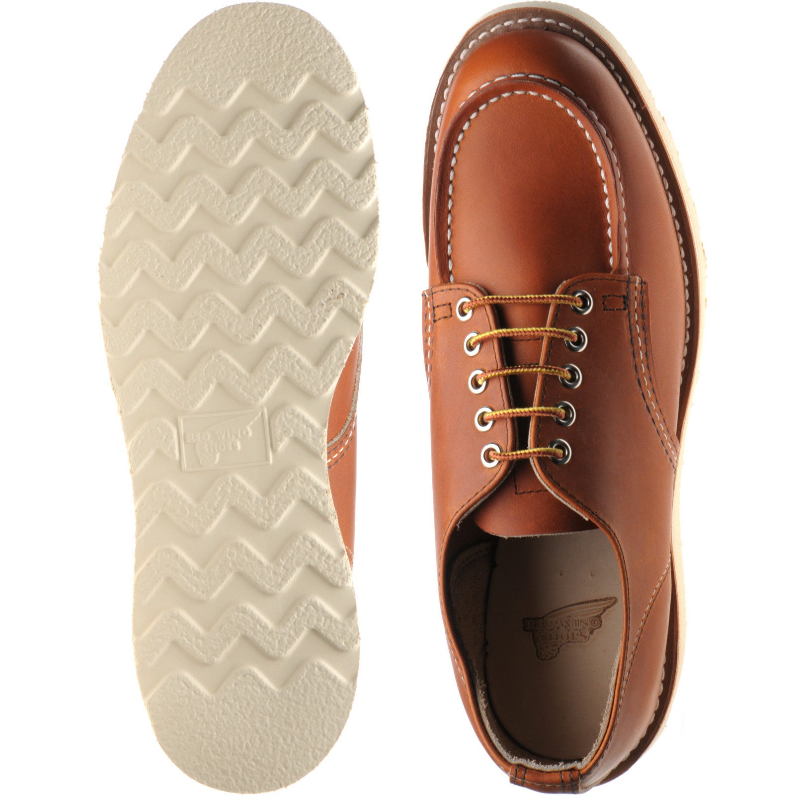 m*o様 REDWING CLASSIC MOC Oxford Red Wing Shop Moc Oxford mens rubber-soled Derby shoes in oro