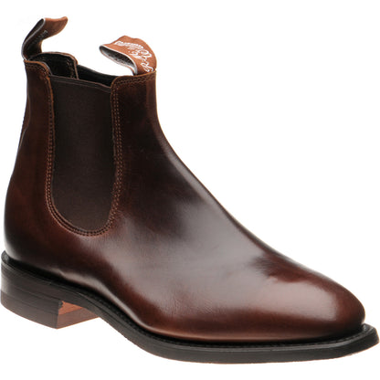 Product image for RM Williams Comfort Craftsman mens rubber-soled Chelsea boots in mid brown calf (second)