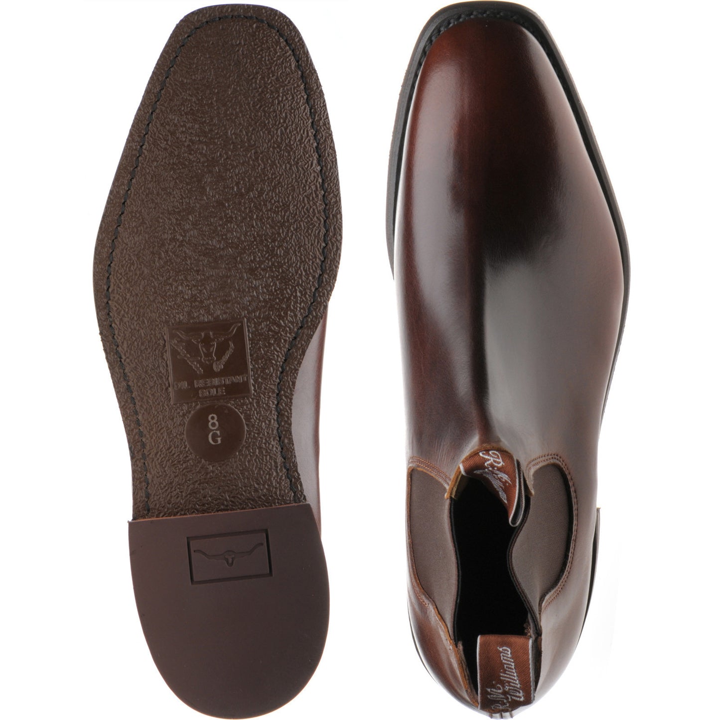 Product image for RM Williams Comfort Craftsman mens rubber-soled Chelsea boots in mid brown calf (second)