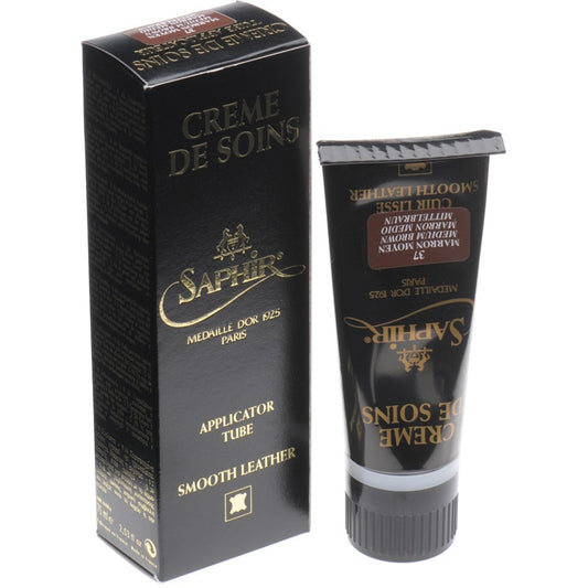 Product image for Saphir Creme de Soins Cream Applicator Tube in medium brown