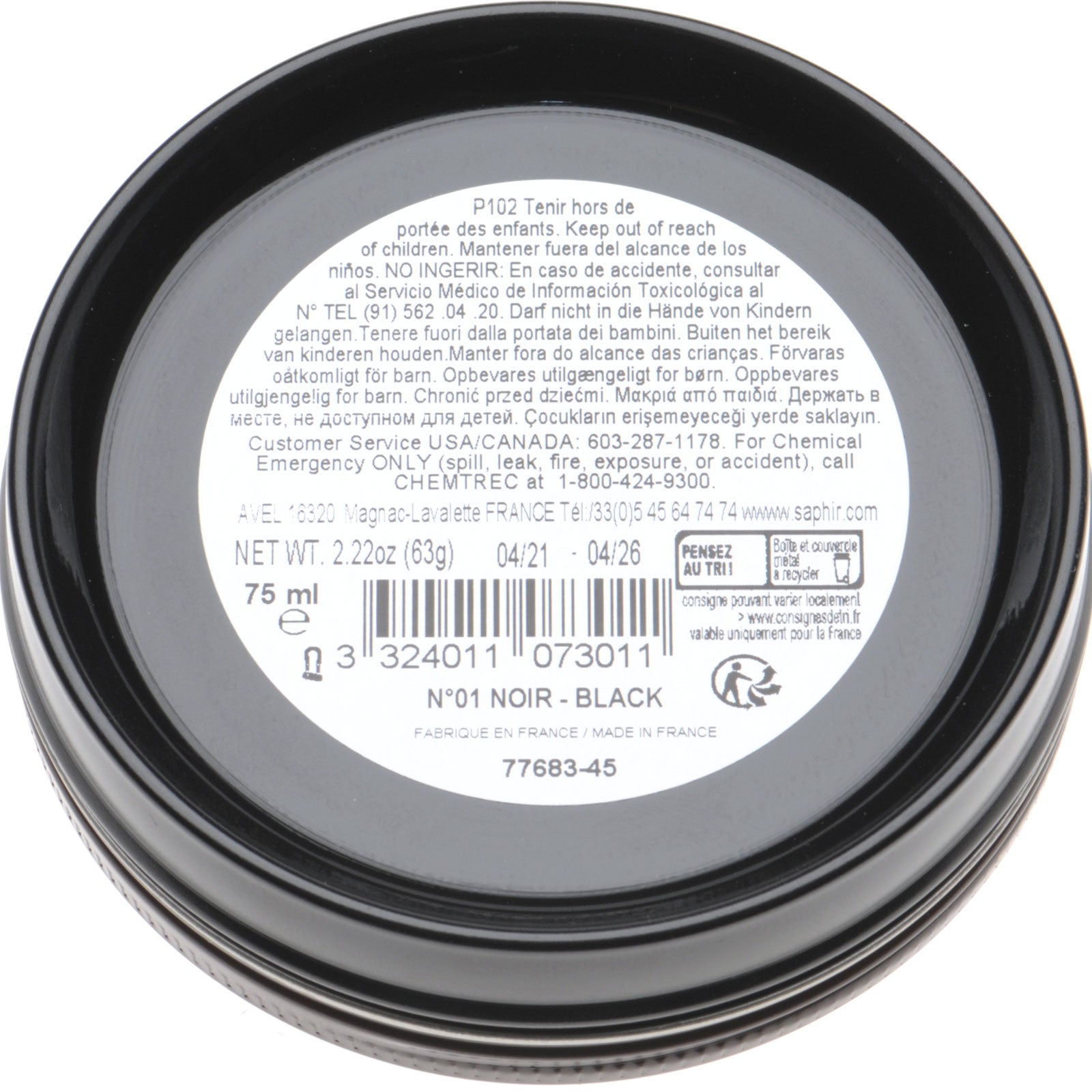 Product image for Saphir Travelers Pate De Luxe in black