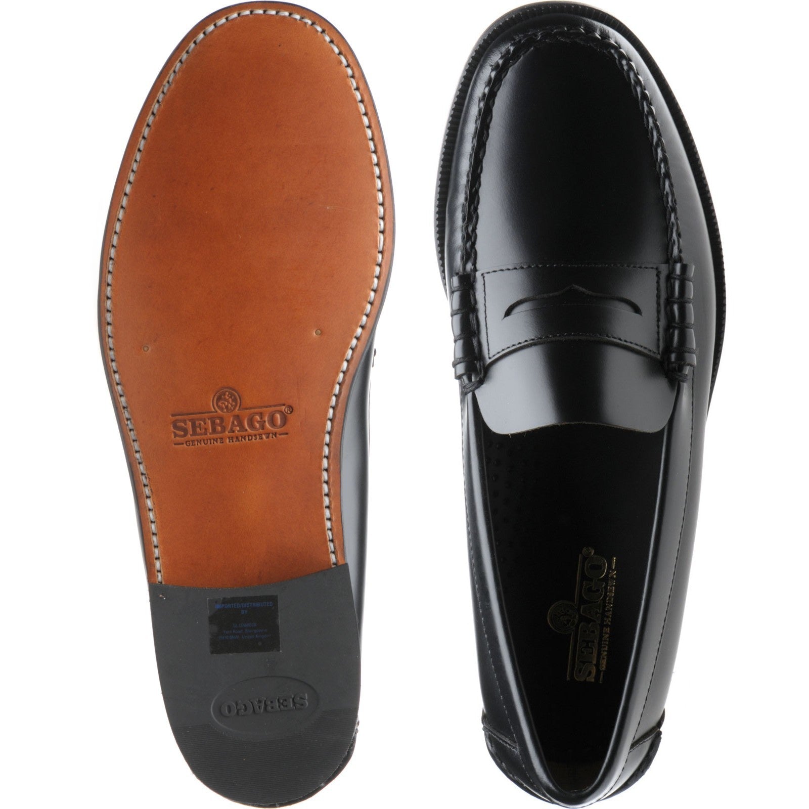 Product image for Sebago Classic Dan mens loafers in black (second)