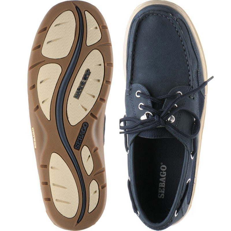 Product image for Sebago Clovehitch mens rubber-soled deck shoes in navy