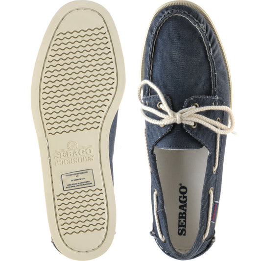 Product image for Sebago Dockside Portland Canvas in blue navy