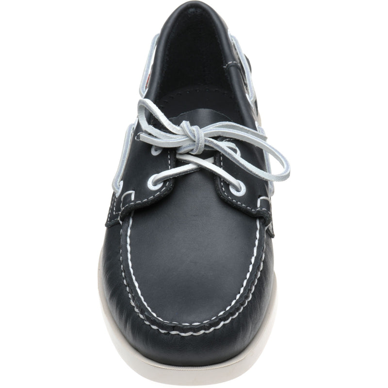 Product image for Sebago Dockside Portland mens rubber-soled deck shoes in blue night