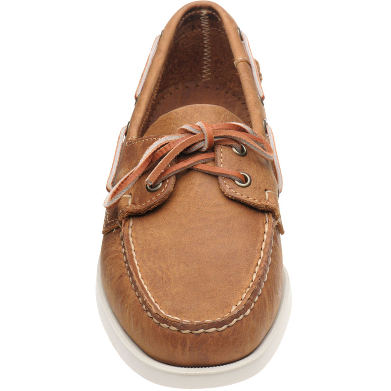 Product image for Sebago Dockside Portland mens rubber-soled deck shoes in brown tan