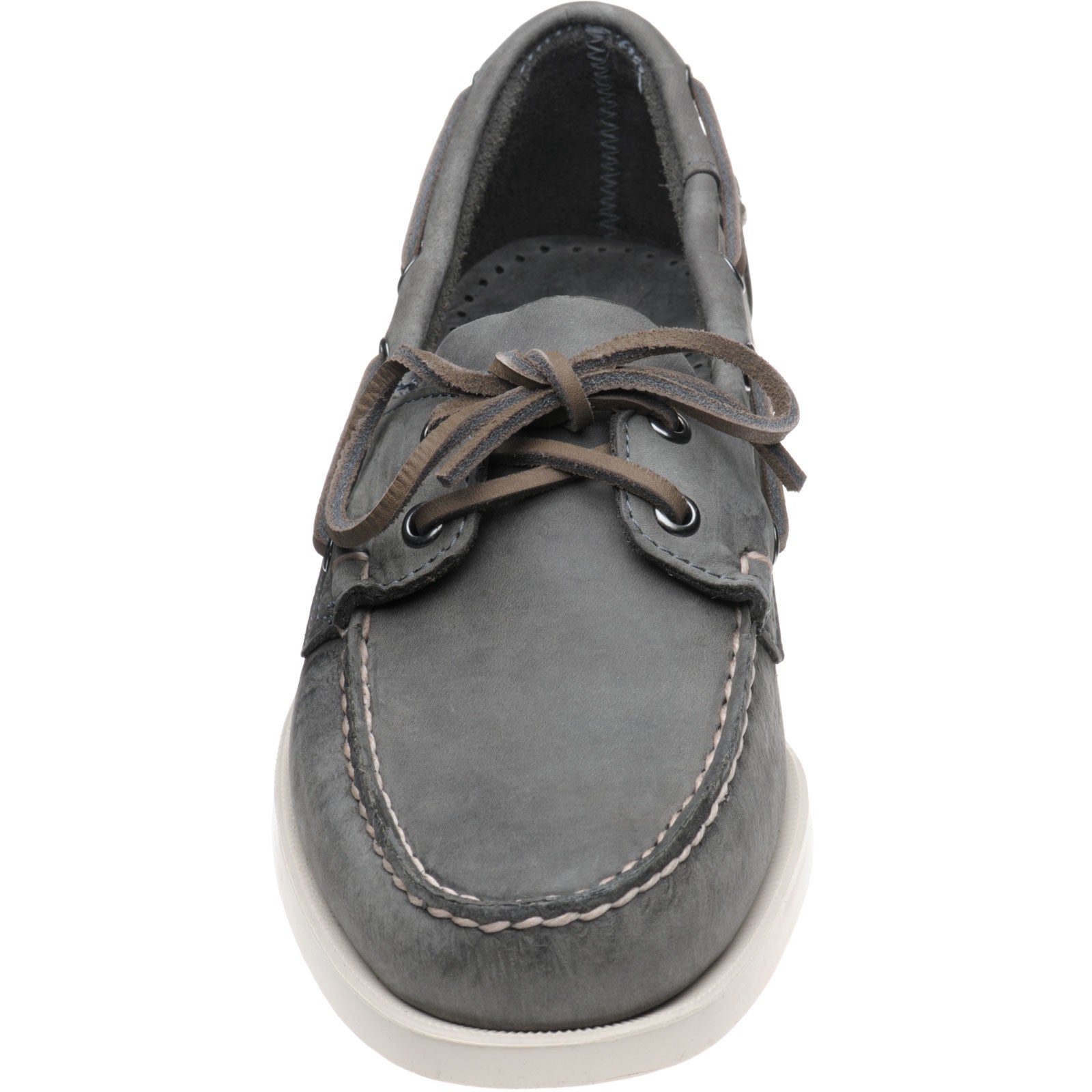 Product image for Sebago Dockside Portland mens rubber-soled deck shoes in dark grey