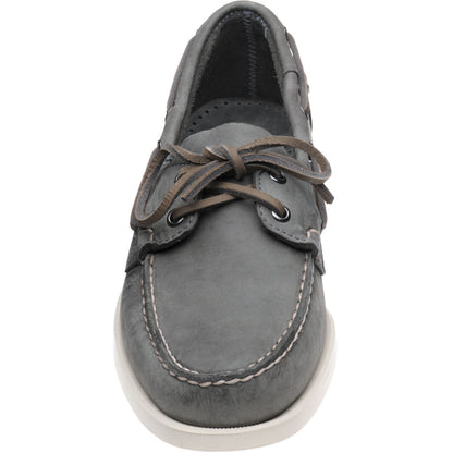 Product image for Sebago Dockside Portland mens rubber-soled deck shoes in dark grey