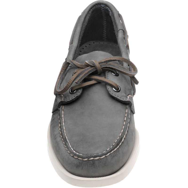 Product image for Sebago Dockside Portland mens rubber-soled deck shoes in dark grey
