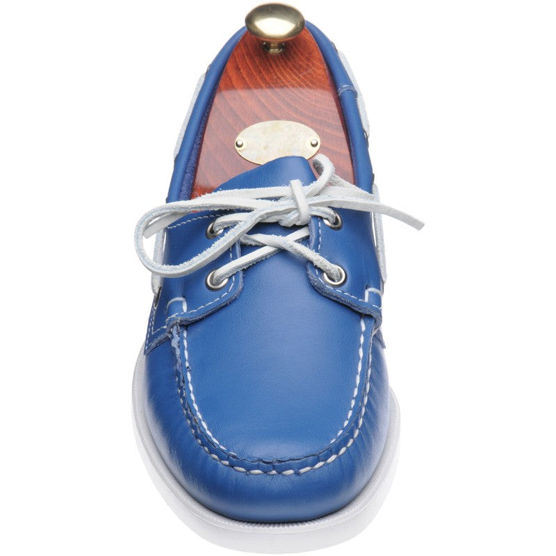 Product image for Sebago Dockside Portland mens rubber-soled deck shoes in dazzling blue