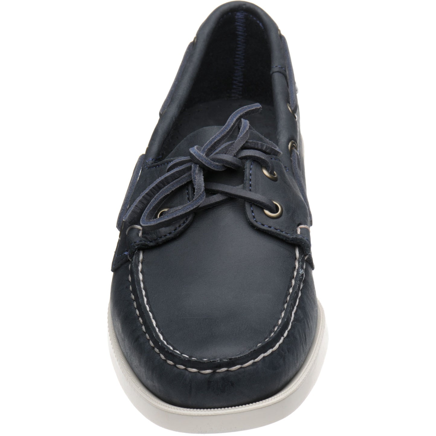 Product image for Sebago Dockside Portland mens rubber-soled deck shoes in navy crazy horse