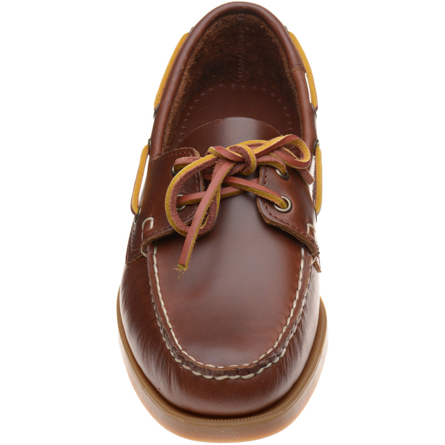 Product image for Sebago Dockside Waxed mens rubber-soled deck shoes in brown honey