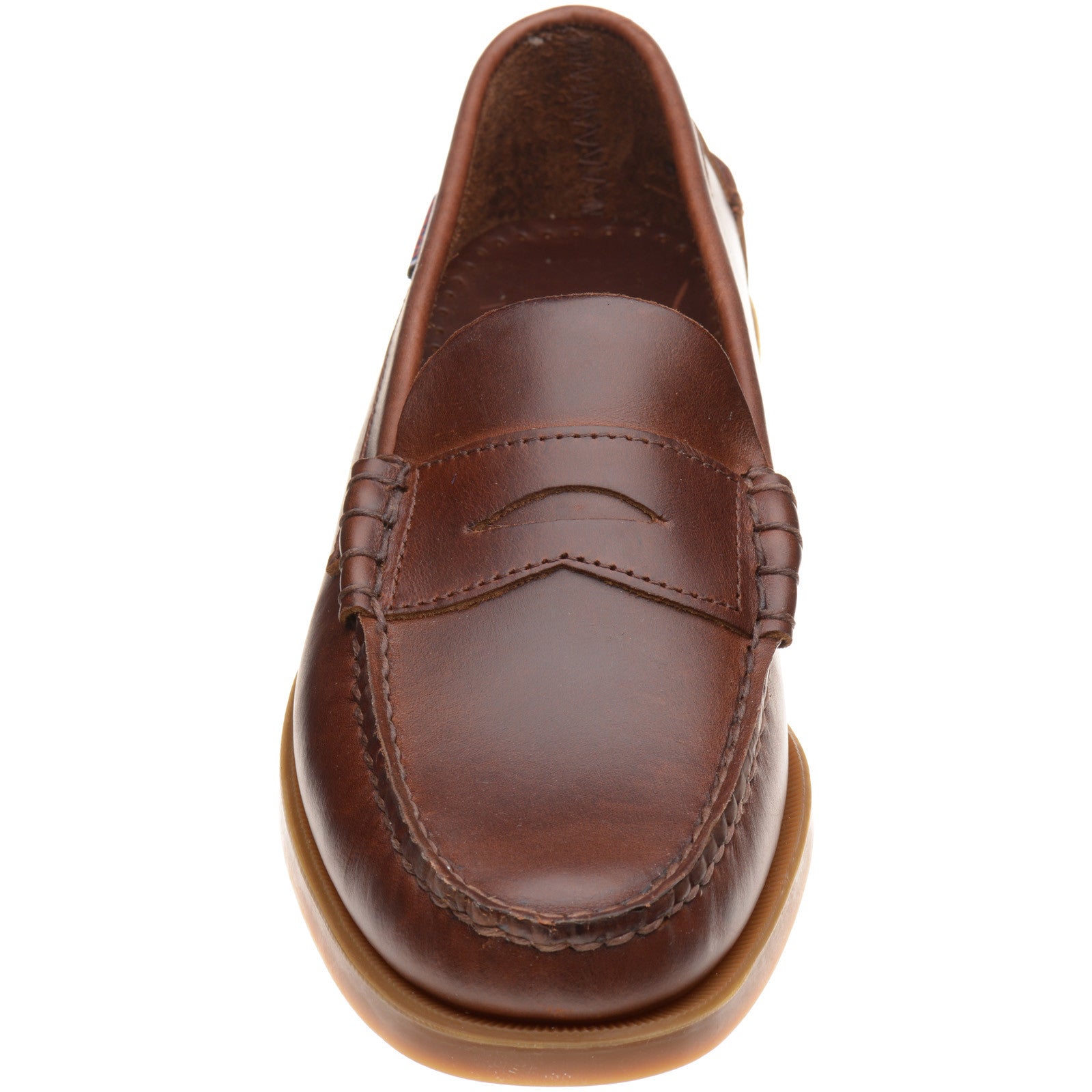 Product image for Sebago Dolphin Waxed mens rubber-soled deck shoes in brown gum
