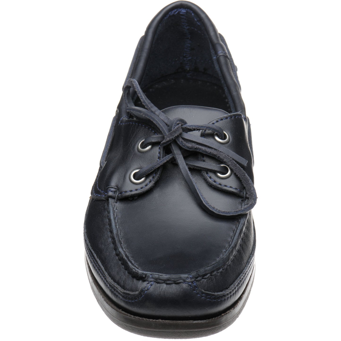 Product image for Sebago Schooner mens rubber-soled deck shoes in blue waxy