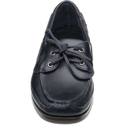 Product image for Sebago Schooner mens rubber-soled deck shoes in blue waxy