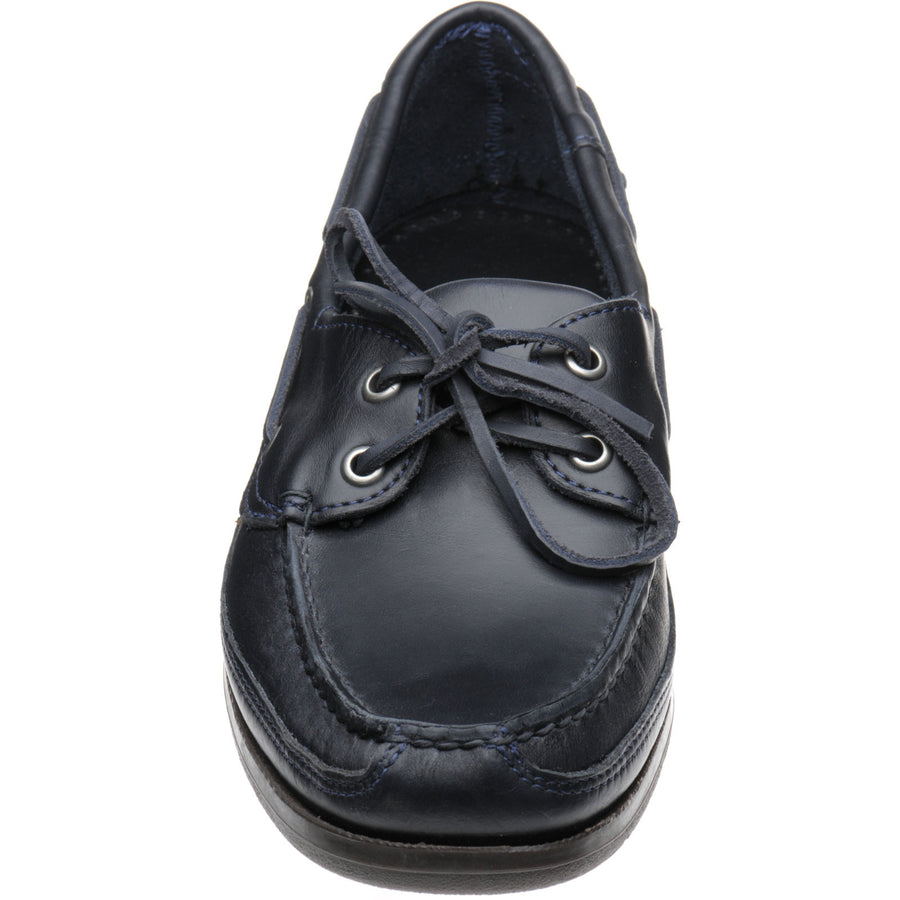 Product image for Sebago Schooner mens rubber-soled deck shoes in blue waxy