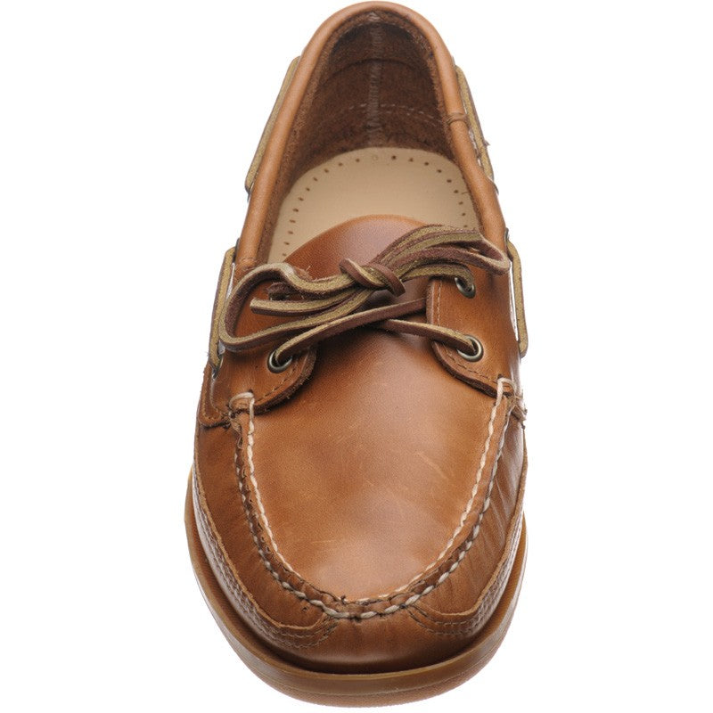 Product image for Sebago Schooner mens rubber-soled deck shoes in cognac