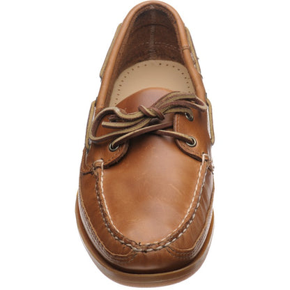 Product image for Sebago Schooner mens rubber-soled deck shoes in cognac