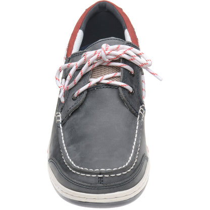 Product image for Sebago Triton Three Eye mens rubber-soled deck shoes in blue and navy