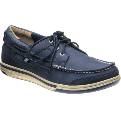 Product image for Sebago Triton Three Eye mens rubber-soled deck shoes in blue nite