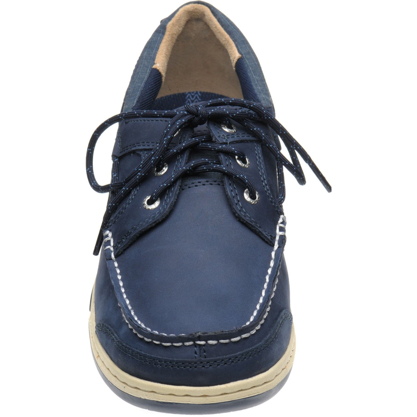 Product image for Sebago Triton Three Eye mens rubber-soled deck shoes in blue nite