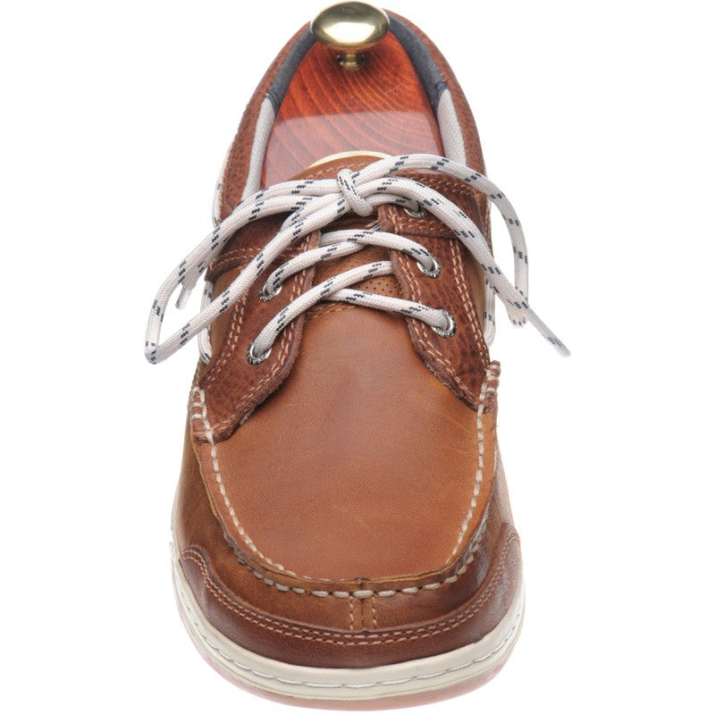 Product image for Sebago Triton Three Eye mens rubber-soled deck shoes in tan brown
