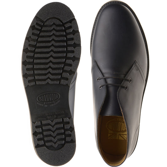 Product image for Solovair Chukka Boot mens rubber-soled boots in black waxy