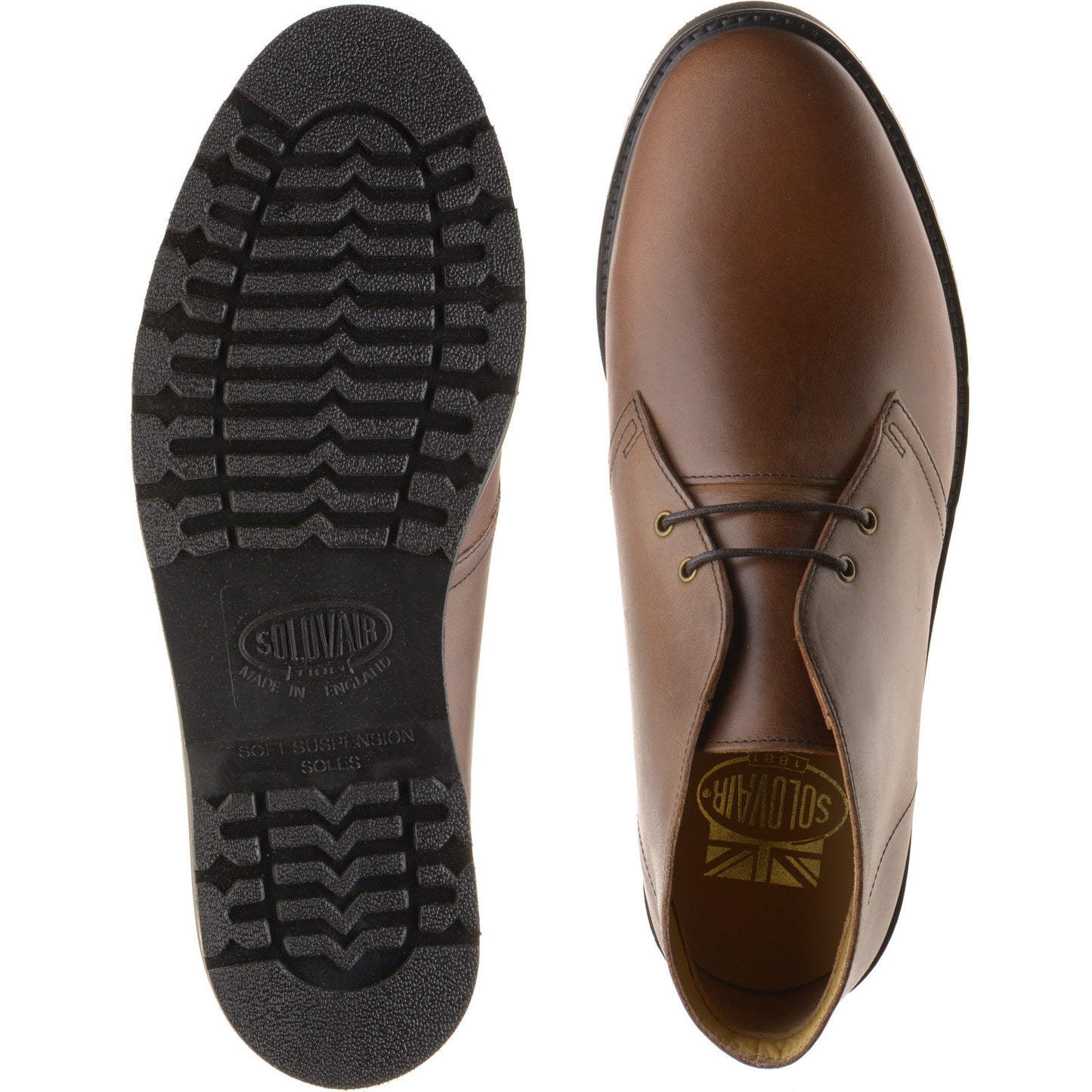 Product image for Solovair Chukka Boot mens rubber-soled boots in brown gaucho