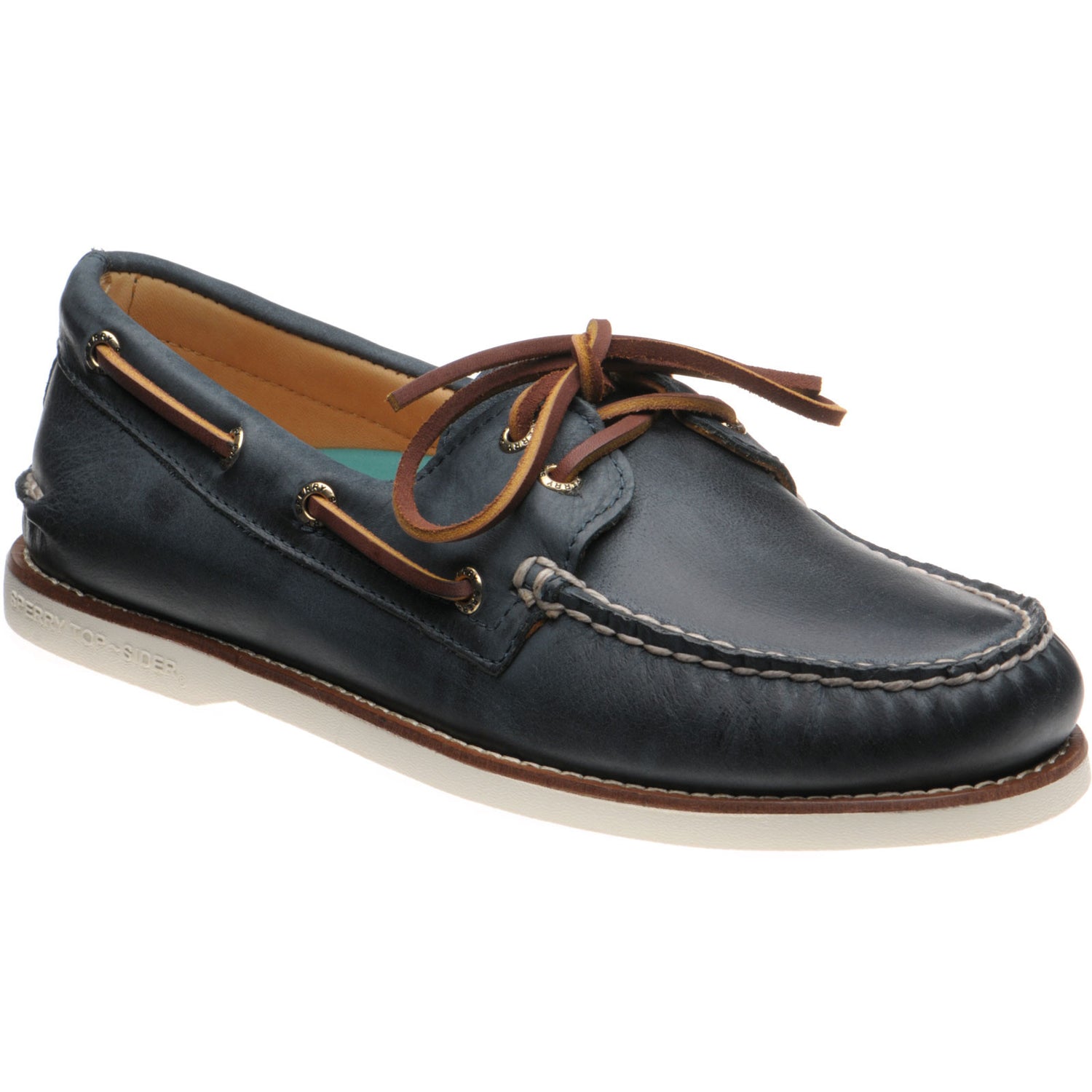 Product image for Sperry AO Gold mens rubber-soled Derby shoes in navy