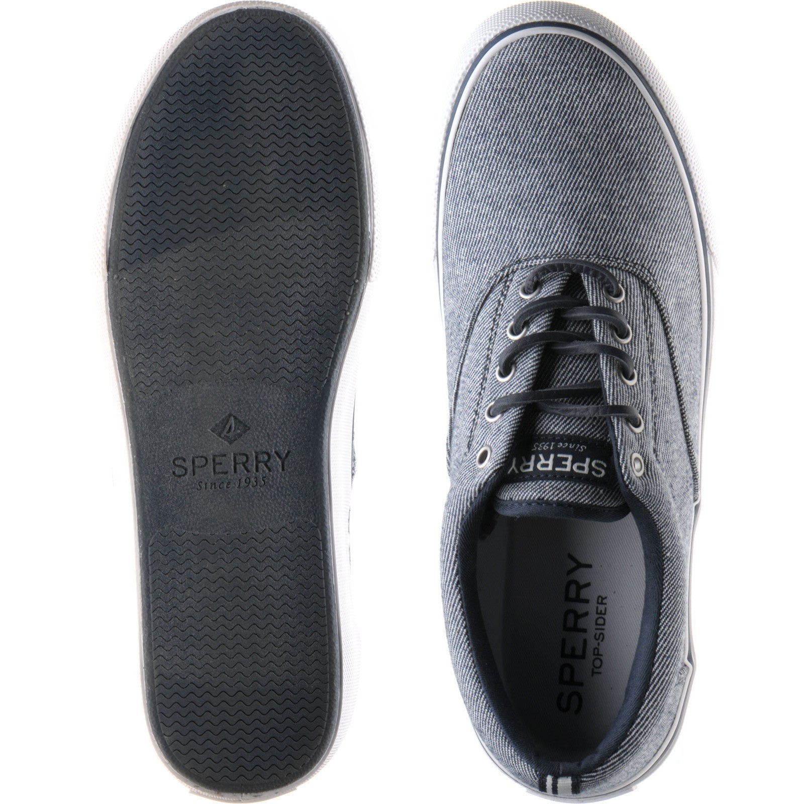 Product image for Sperry Striper II mens rubber-soled Oxfords in navy