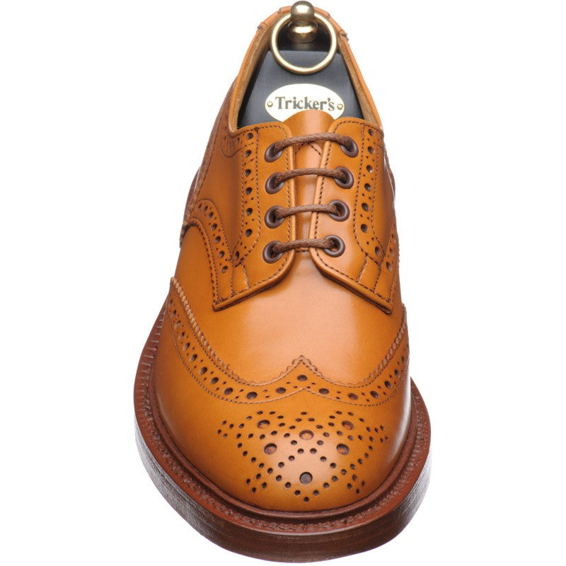 Tricker’s Bourton Acorn UK8 .5 Trickers Bourton mens brogues in acorn calf – Herring Shoes
