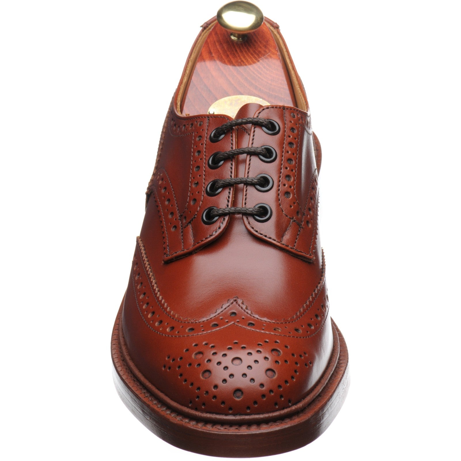 Trickers Bourton mens brogues in marron calf – Herring Shoes