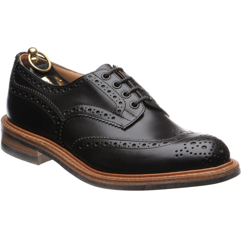 Product image for Trickers Bourton (Rubber) mens rubber-soled brogues in cafe burnished cafe
