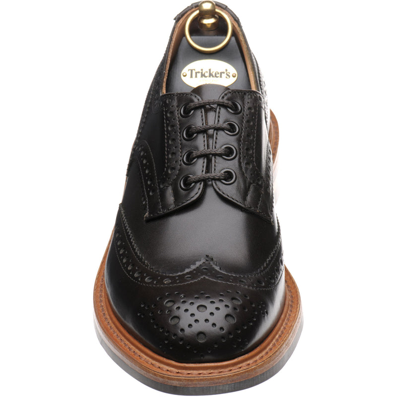 Product image for Trickers Bourton (Rubber) mens rubber-soled brogues in cafe burnished cafe
