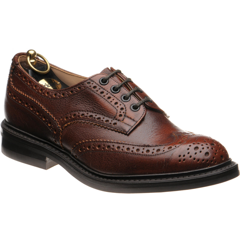 Product image for Trickers Bourton (Rubber) mens rubber-soled brogues in caramel kudu