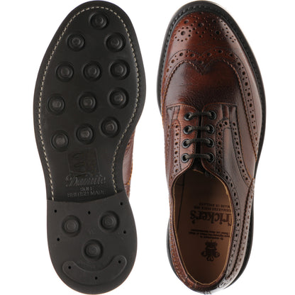 Product image for Trickers Bourton (Rubber) mens rubber-soled brogues in caramel kudu