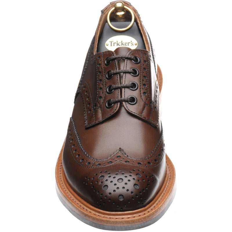 Product image for Trickers Bourton (Rubber) mens rubber-soled brogues in coffee burnished calf