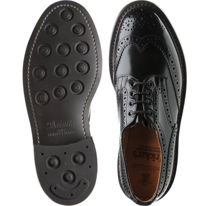 Product image for Trickers Bourton (Rubber) mens rubber-soled brogues in dark brown bookbinder