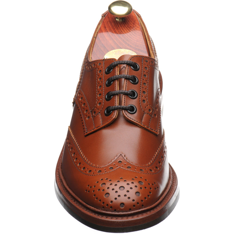 Product image for Trickers Bourton (Rubber) mens rubber-soled brogues in marron calf