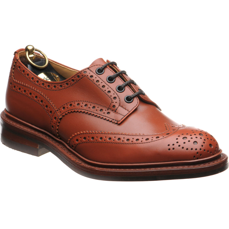 Product image for Trickers Bourton (Rubber) mens rubber-soled brogues in moccasin brown