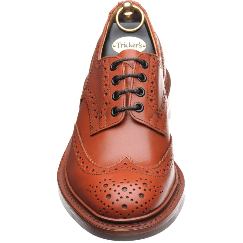 Product image for Trickers Bourton (Rubber) mens rubber-soled brogues in moccasin brown