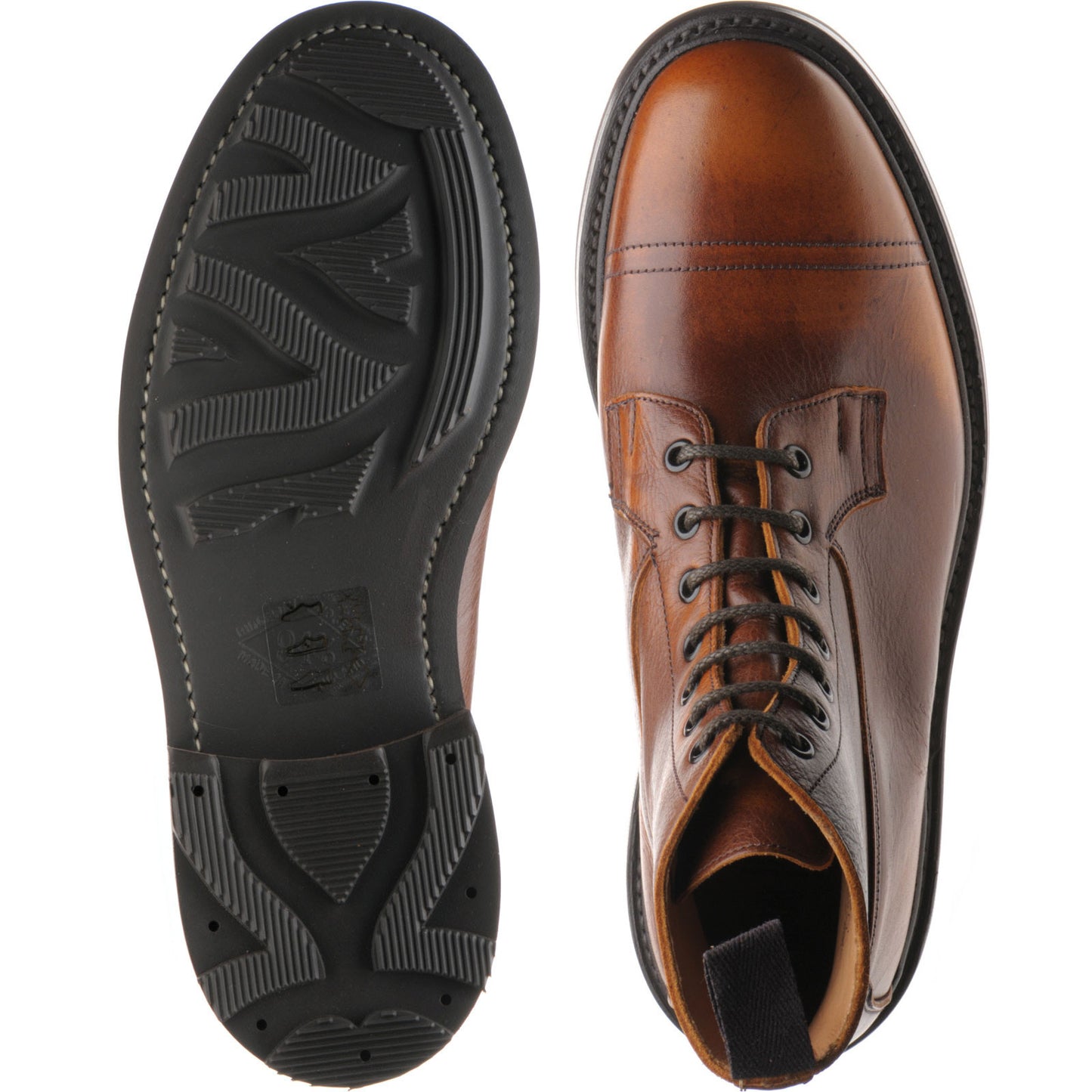 Product image for Trickers Grassmere mens rubber-soled boots in caramel kudu