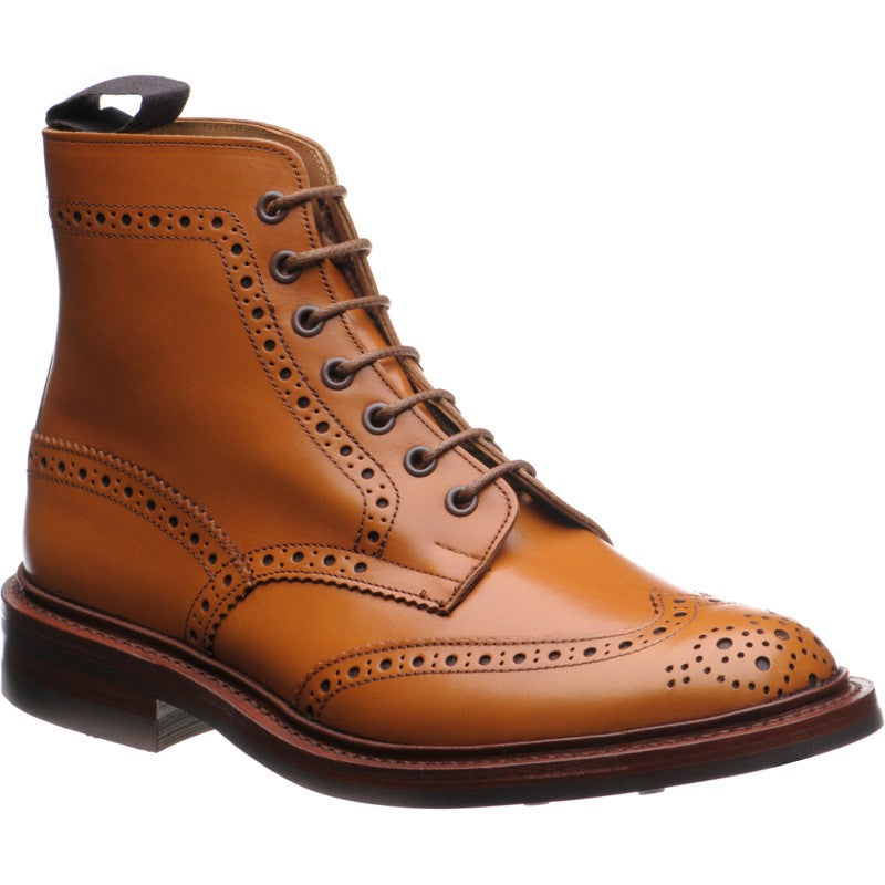 Stow rubber soled brogue boots acorn antique