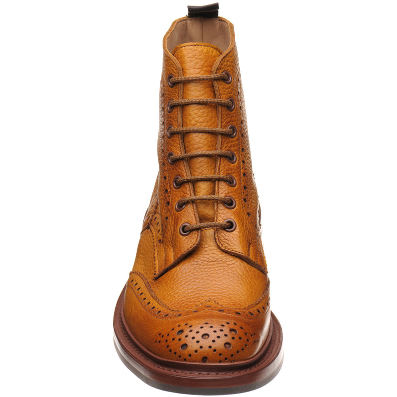 Product image for Trickers Stow (Rubber) mens rubber-soled brogue boots in acorn muflone