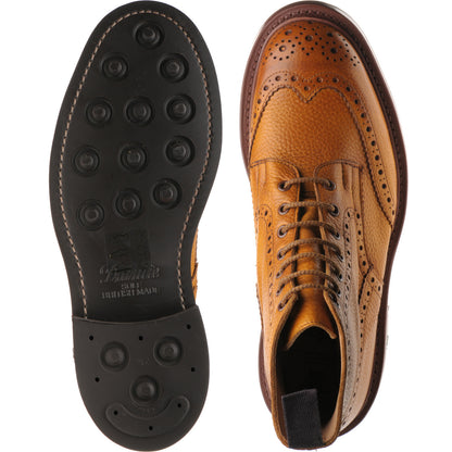 Product image for Trickers Stow (Rubber) mens rubber-soled brogue boots in acorn muflone